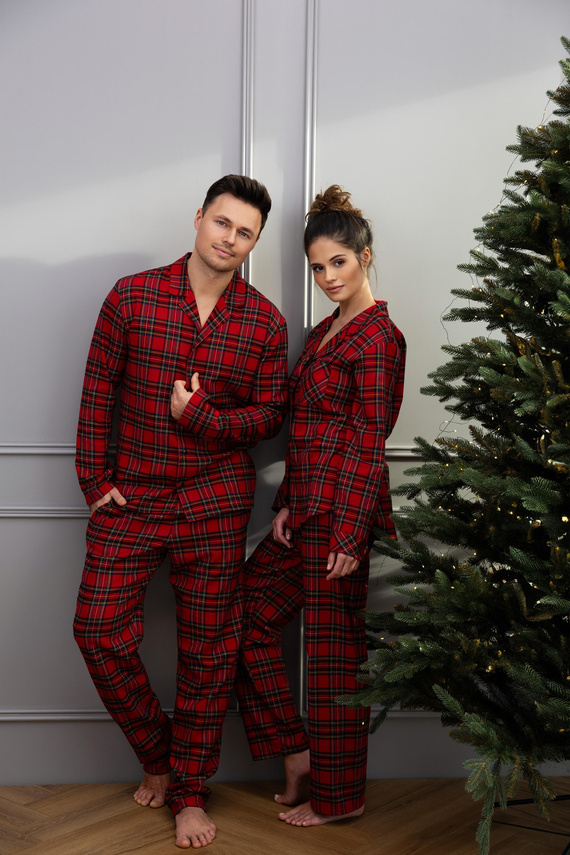 Pigiama Dayana Sensis da donna - flanella, lungo, a quadri