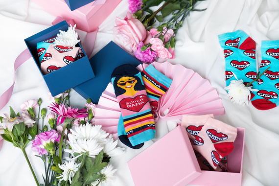 K89S Super Mama Foot Socks Moda Italiana - blu navy/colori