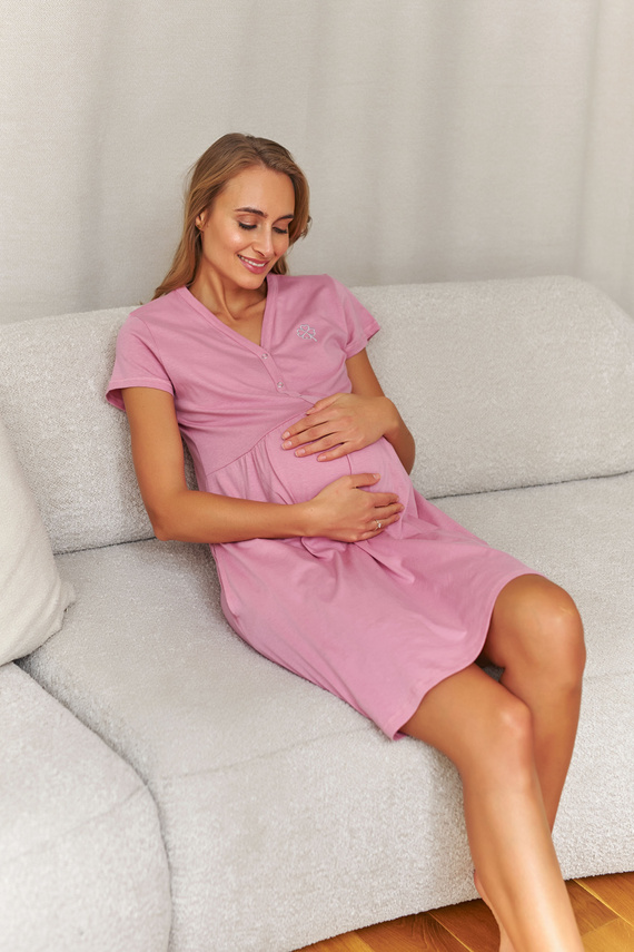 Pigiama donna Doctor Nap 5336, scollo a V, cotone, tasche, certificato OEKO-TEX