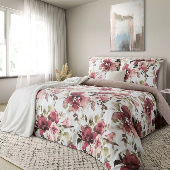 Eurofirany SPRING 74 completo letto 100% raso di cotone Oeko-Tex