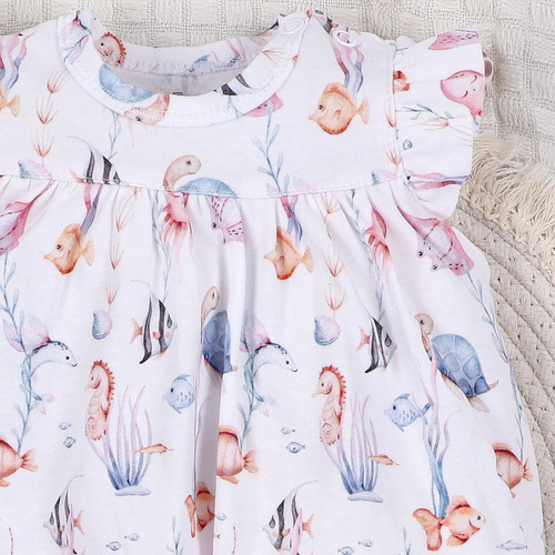 ABN-5481 Tutina per neonato Nini - cotone biologico, manica corta