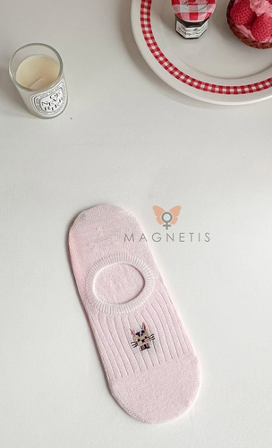 Calzini ballerina donna Magnetis in cotone – invisibili con silicone