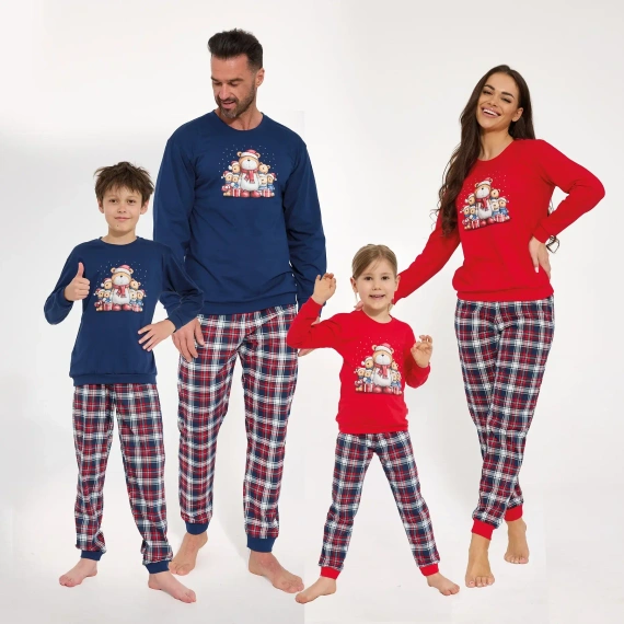 Cornette Family 671/480 pigiama donna natalizia con orsetto 100% cotone
