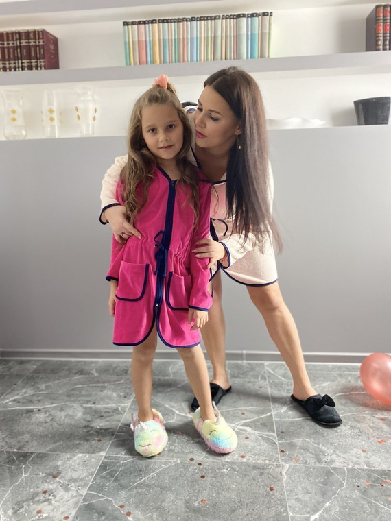 374 / 375 Accappatoio Desiree Baby - lampone