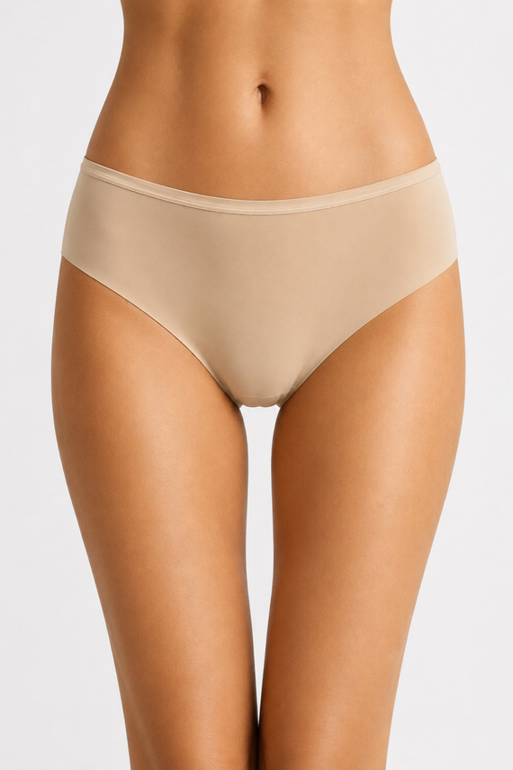 Mediolano Luka 07037 Slip laserati beige senza cuciture in microfibra