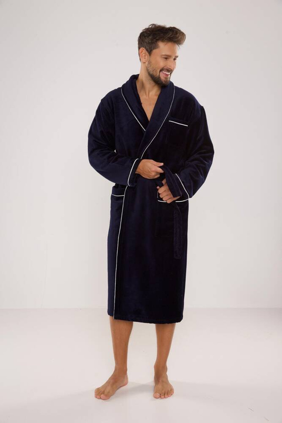 735 Manuele vestaglia da uomo De Lafense - blu navy