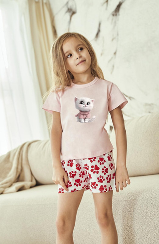 Taro 3551 Nala pigiama bambina rosa 100% cotone