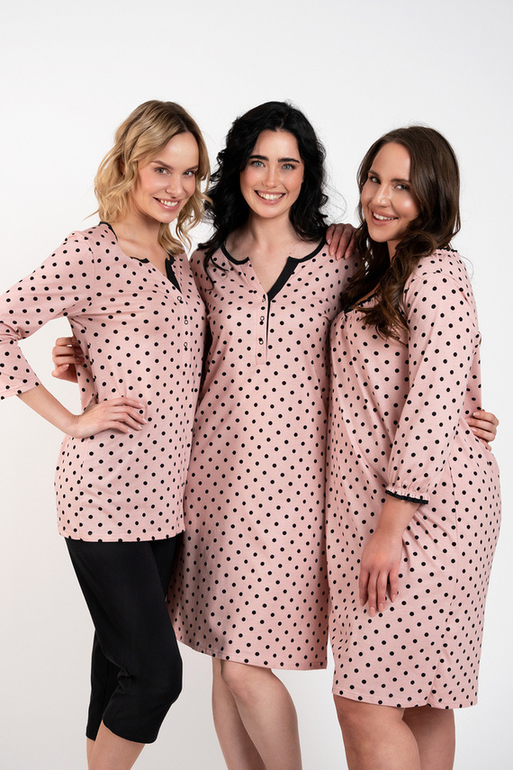 Camicia da notte e vestaglia da allattamento Margo Moda Italiana