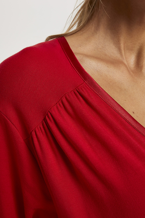 Song Accappatoio da donna con maniche a 3/4 Moda italiana - rosso