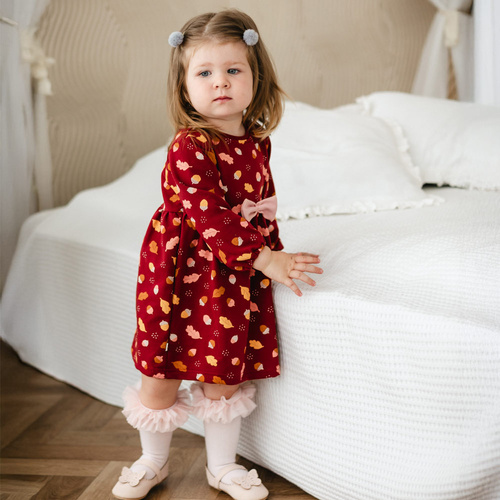 Abito Fluffy Tails Baby Eevi - marrone, cotone, manica lunga