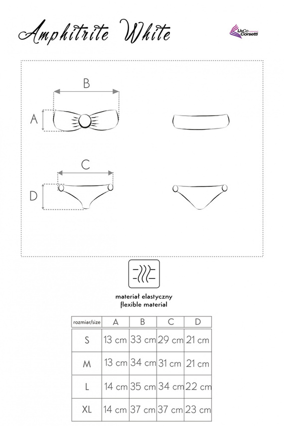 Anfitrite LC 9731 Costume da bagno LivCo Corsetti - bianco