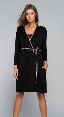 Eila Bis Accappatoio manica 3/4 Moda italiana - stampa leopardo