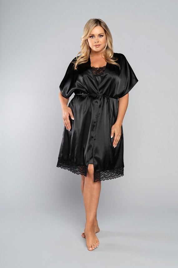 Touch Accappatoio a maniche corte Moda italiana - nero