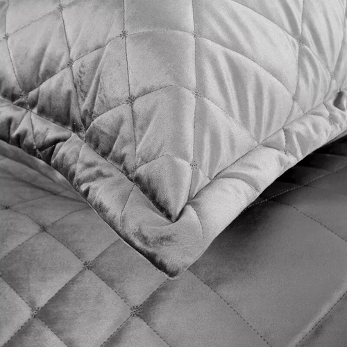 Ria 6 Copriletto decorativo in velluto Eurofirany argento