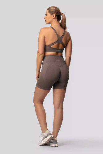 Spaio PUSH-UP PRO shorts modellanti senza cuciture vita alta fitness taupe