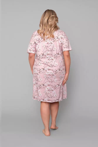 Camicia da notte a maniche corte Alwa Moda Italiana - stampa rosa