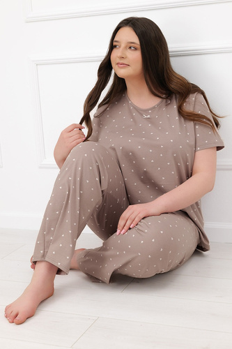Pigiama donna Italian Fashion Madura cotone manica corta pantaloni lunghi