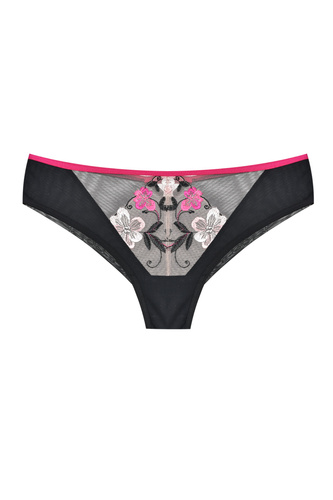 Mediolano Orchid 19259 slip brasiliano con rete e ricamo floreale