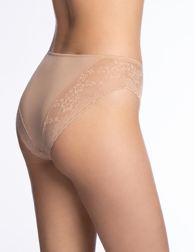 Slip da donna Lama L-MOD1601 BI-06 in modal con pizzo, confezione da 2 pezzi con fiocco