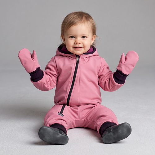 229070 Guanti bambini Nicol Softshell impermeabili con pile - rosa