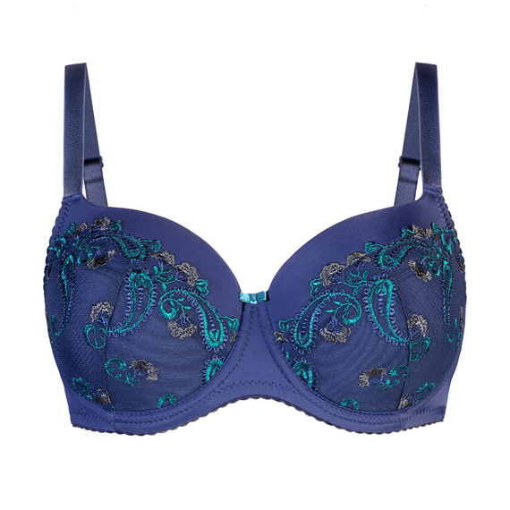 VB-474 Reggiseno a coppa intera Vena - coppe intere e pizzo Vena blu navy-verde