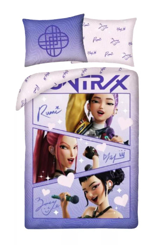 Halantex Biancheria da Letto in Cotone K-POP Demon Hunters 02 140x200 70x90 Viola