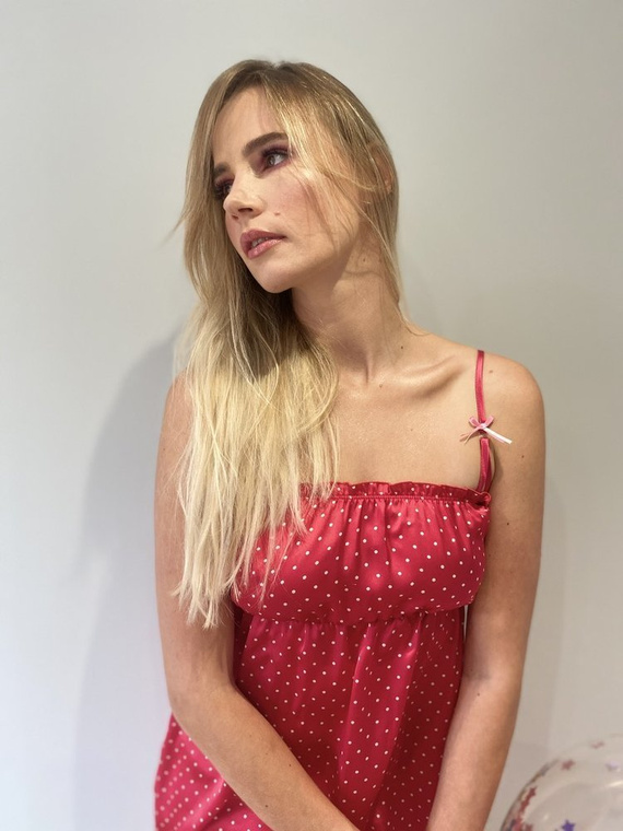 369 Camicia da notte Laurine - lampone