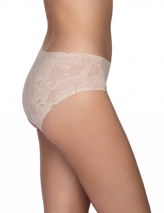 Slip donna Lama L-LC1597 BI senza cuciture cotone 2 pezzi beige-moka