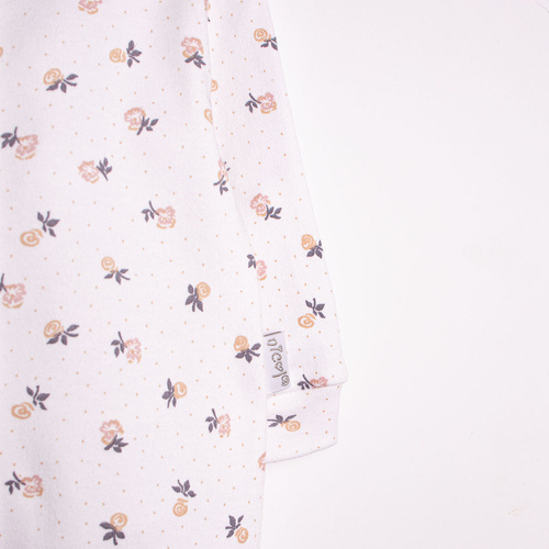 220031 Tutina neonato Nicol cotone 100% fiori con piedini