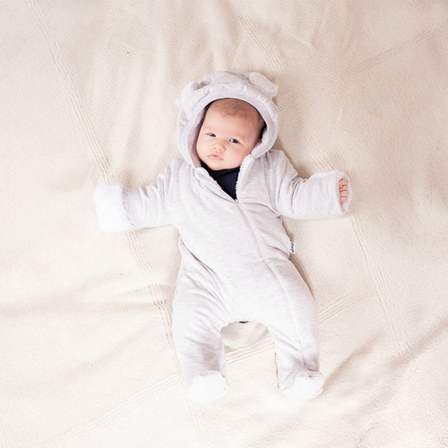 219270 Pantaloni Willy isolati Nicol - grigio con luna e orecchie