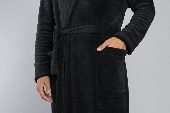 Mimas Accappatoio da uomo con cappuccio Moda italiana - cammello