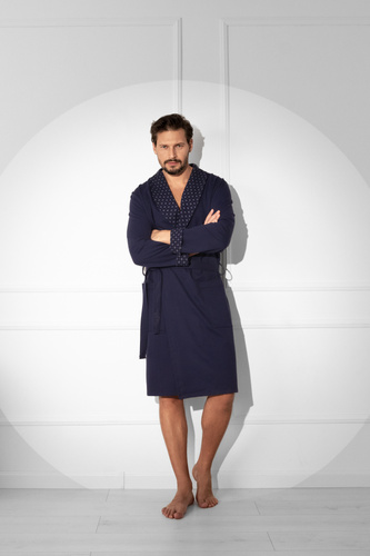 Vestaglia da uomo Gerard - 100% cotone, taglio classico con finitura elegante Moda Italiana