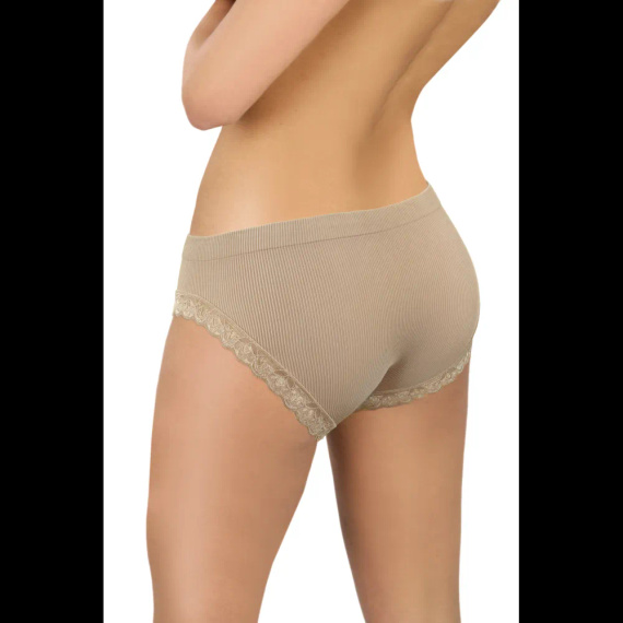 Slip donna Sesto Senso 6108 pizzo senza cuciture elastico comfort beige