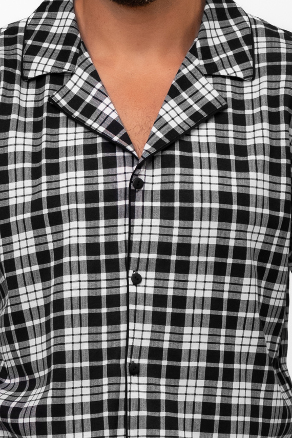 Pigiama uomo Klark - 100% cotone, manica lunga e pantaloni Moda italiana