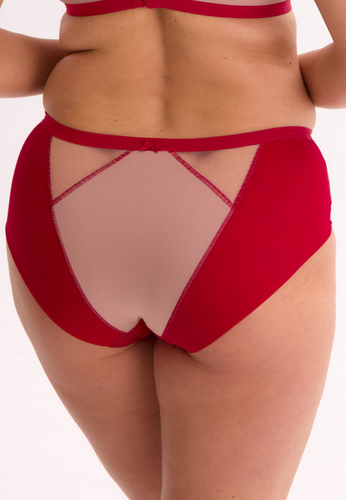 GFP 1273 Aina Gaia rosso - Mutandina classica in microfibra e pizzo
