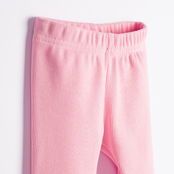 Pantaloni bambina Nicol Tosia 225017 in cotone rosa elasticizzati