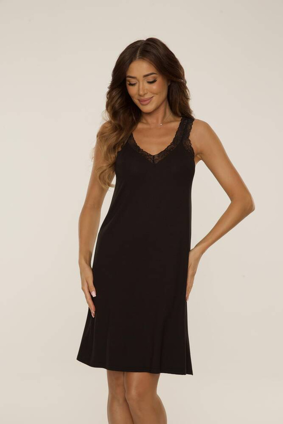 771 Camicia da notte Hazel De Lafense - nero