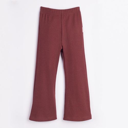226204 Nicol HANIA Leggings bambina in cotone marrone scuro