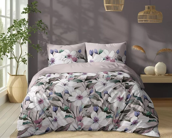 5774 B Cotton Bloom Detexpol Powder Pink Flower Biancheria da letto - 100% cotone, reversibile, produzione polacca