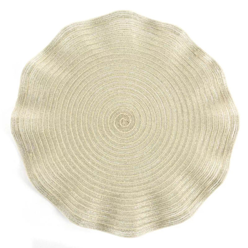 Sottopiatto Eurofirany elegante tovaglietta da tavola glamour June champagne beige