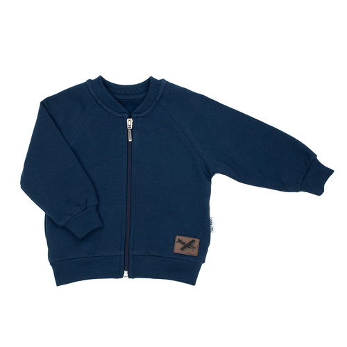 219272 Felpa Willy Nicol - cotone blu navy con zip