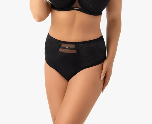 F020 Lori Gorsenia Slip Donna Neri in Microfibra Senza Segni