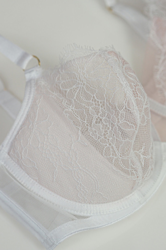 Mediolano Pure Soft Side Support 19260 reggiseno soft bianco con pizzo