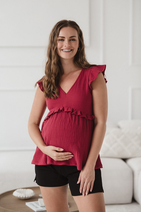 Milky Butterfly Camicetta per la gravidanza e l'allattamento - comfort e stile Milk&Love lampone