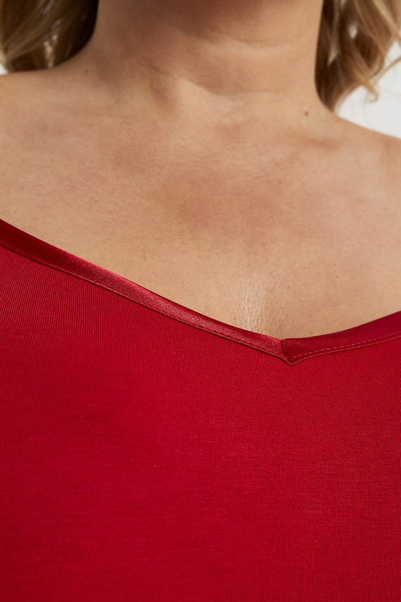 Song Camicia da notte da donna, cinturino stretto Moda italiana - rosso