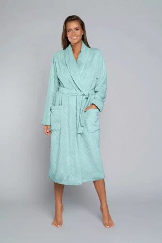 Morena Vestaglia da donna in pile Moda italiana - menta