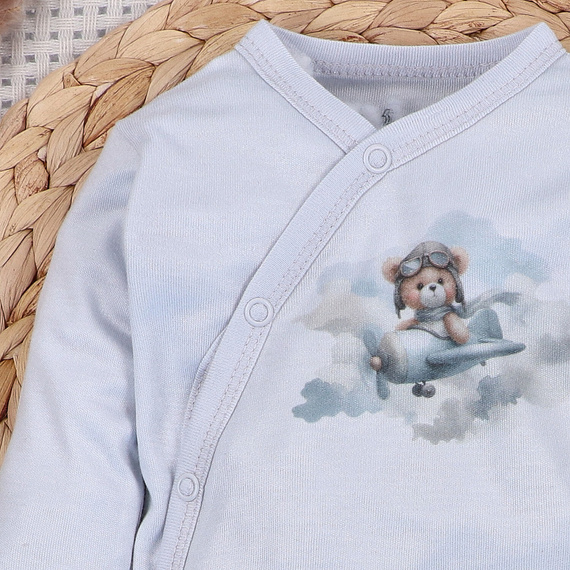 NINI ABN-5743/JSZ body incrociato 100% bambù Baby Bear Pilot