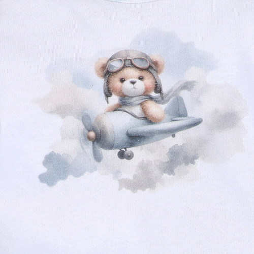 NINI ABN-5745/BIA body neonato 100% bambù Baby Bear Pilot con bottoni a pressione