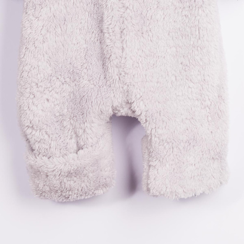 228269 Nicol FARMA Tuta neonato orsetto grigio con cappuccio cotone