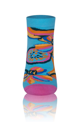 S141S Zanzi calze con piede Italian Fashion - tousled/yellow/pink